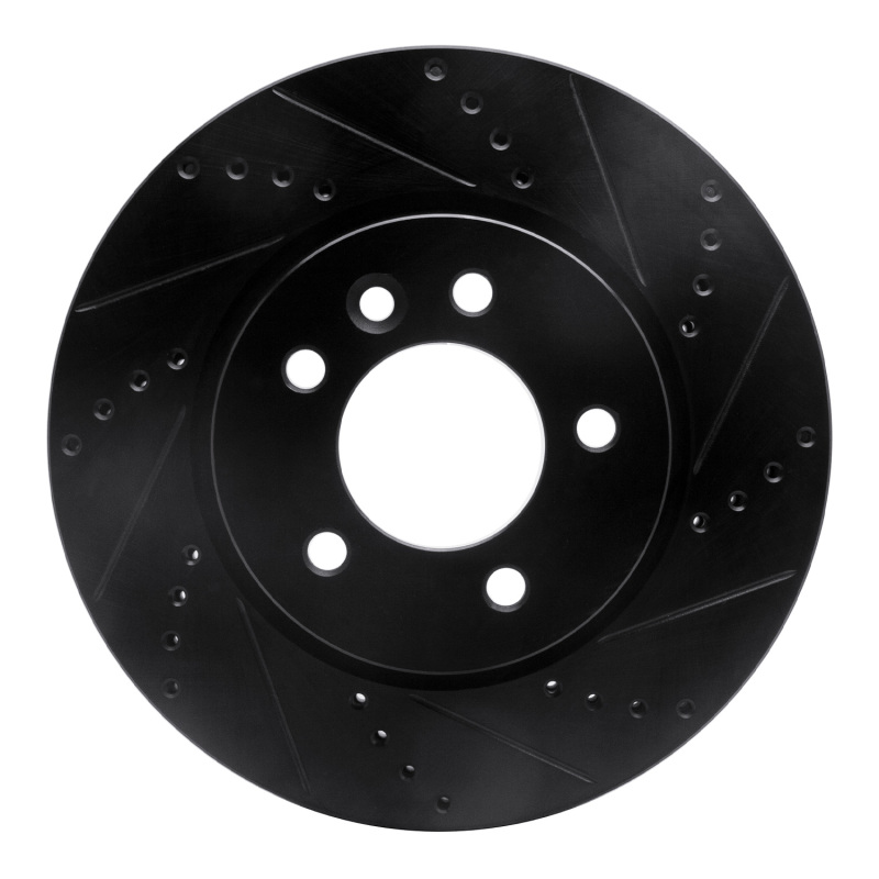 Land Rover LR3 Brake Rotor (1) - Front Right - R1 Concepts - Drilled & Slotted - Black - `05-`07 Land Rover LR3 Brake Rotor (1) - Front Right - R1 Concepts - Drilled & Slotted - Black - `05-`07